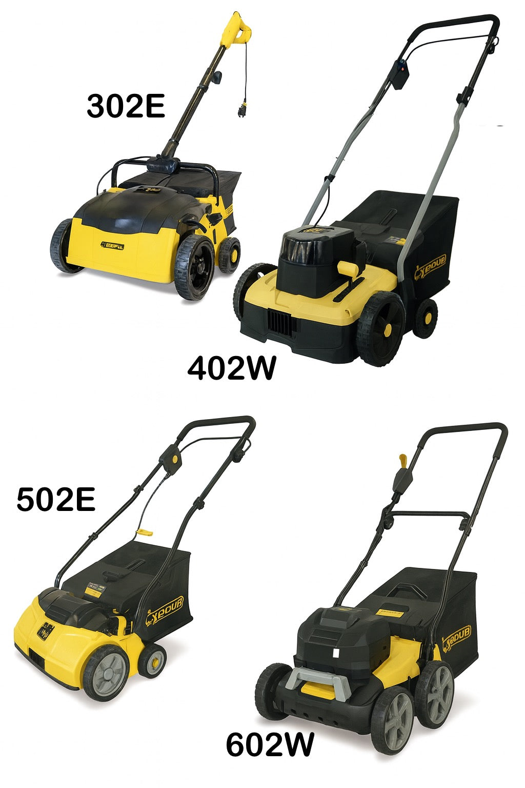 Artificial lawn sweepers for synthetic turf - corded and battery models 302E 402E 402W 502E 602W - Brisbane Australia