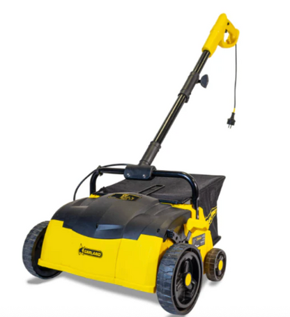 302E artificial turf sweeper side angle showing brush head