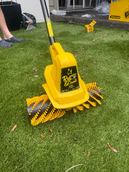 Real Picture of Front of 141W Artificial Lawn Sweeper in Use