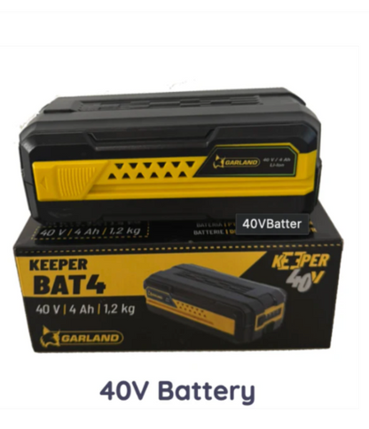 Garland 40V 4Ah battery charger with LED indicator - fast charging for cordless lawn sweepers